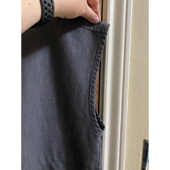 FIGS Rafaela Scrub Top V-Neck Graphite Grey Sleeveless M WXXSW1003 PO#1273 - Picture 3 of 15